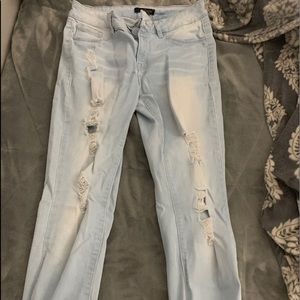 Light wash ripped jeans